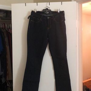 Dark wash boot cut jeans